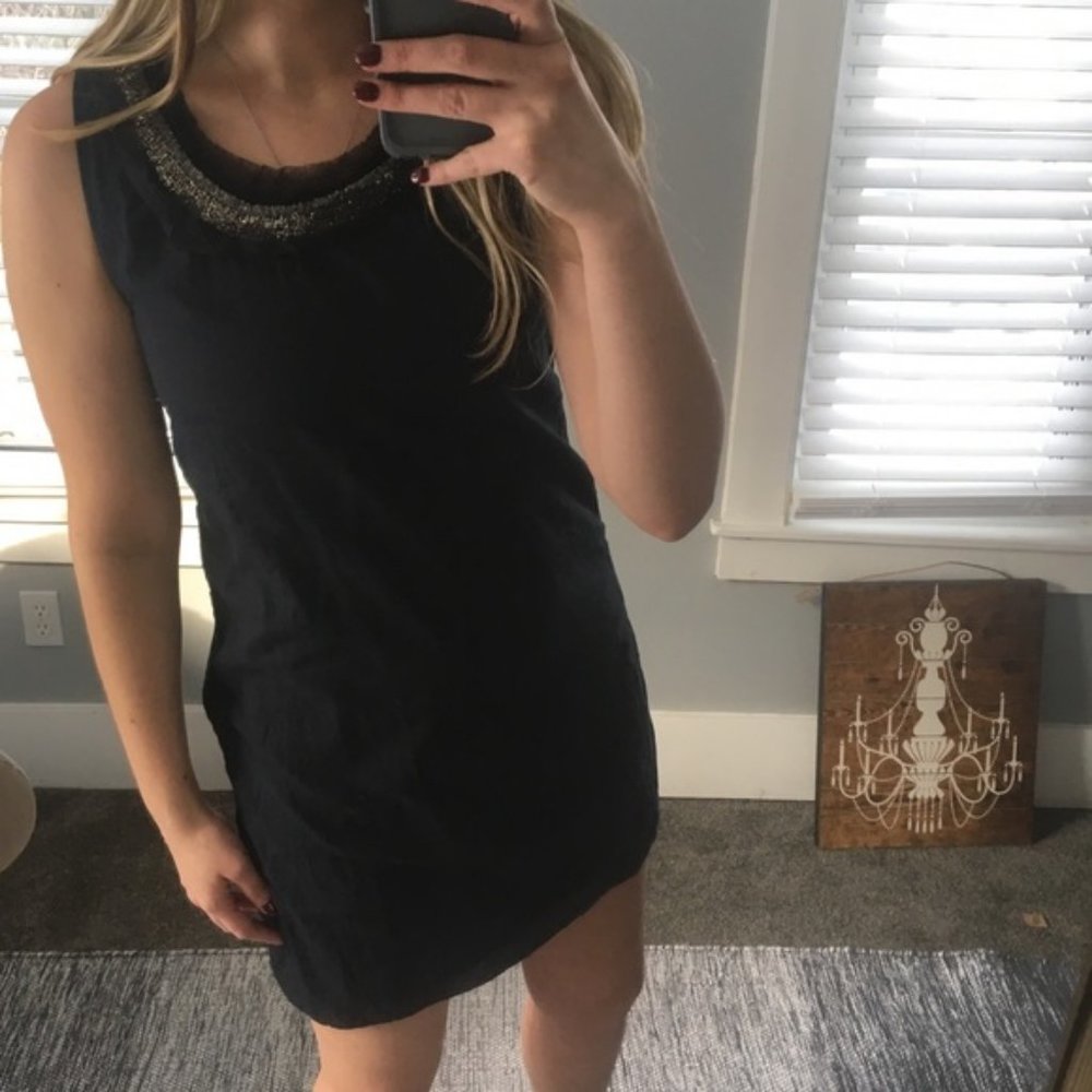 4/$25 Miguelina cotton dress with beaded top